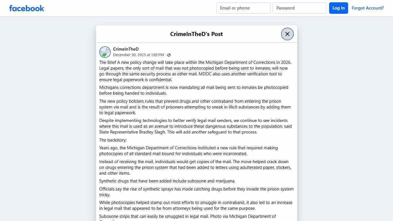 CrimeInTheD - The Brief A new policy change will take... | Facebook