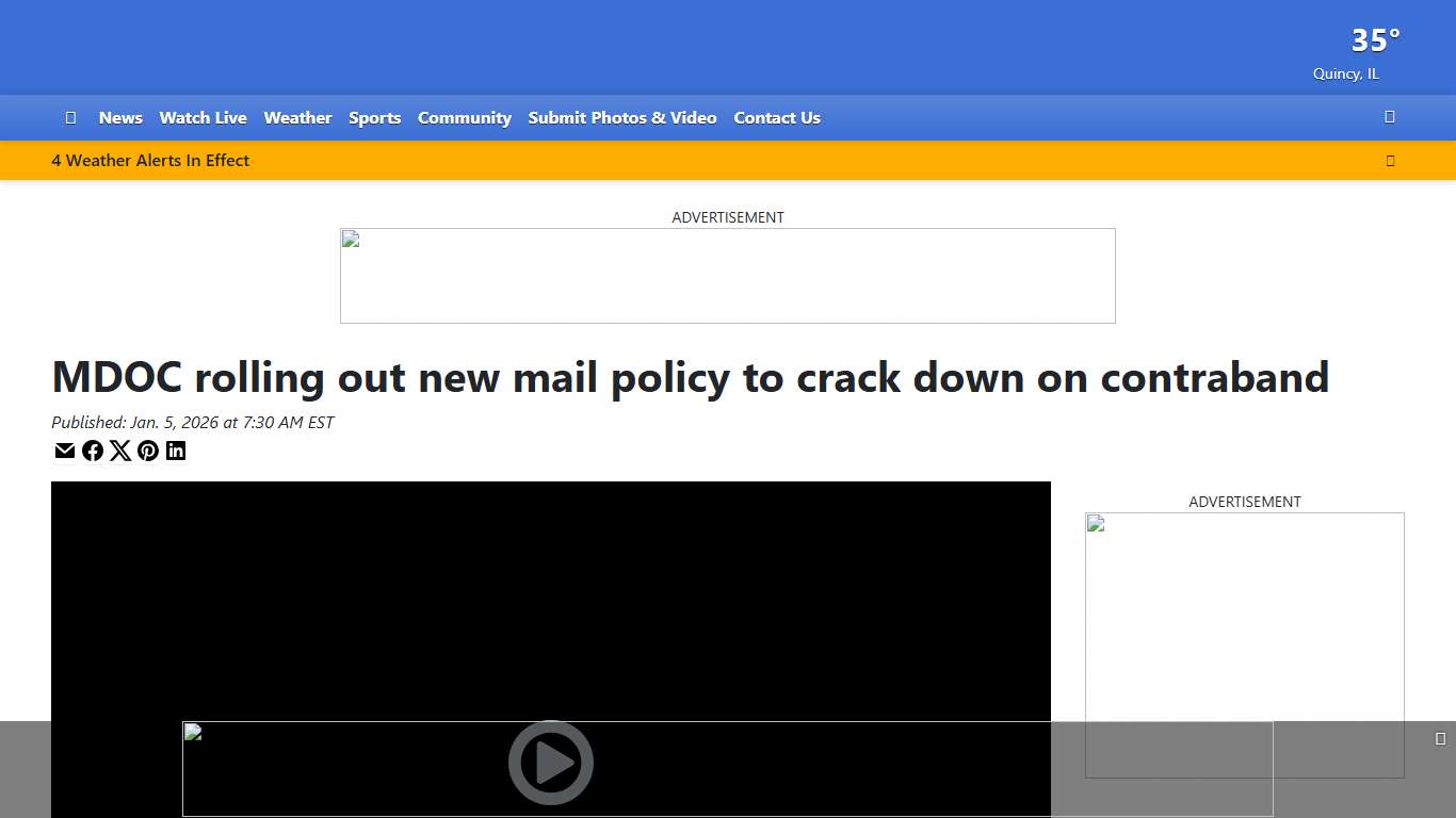 MDOC rolling out new mail policy to crack down on contraband